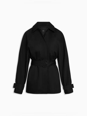 KHY SHORT TRENCH COAT BLACK SIZE XS